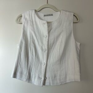 Abercrombie & Fitch Cream Button-Front Blouse